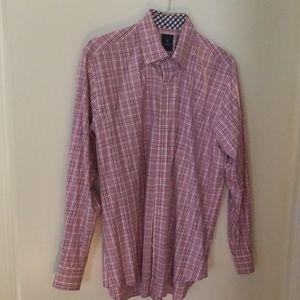 Tailorbyrd pink and purple plaid buttondown.